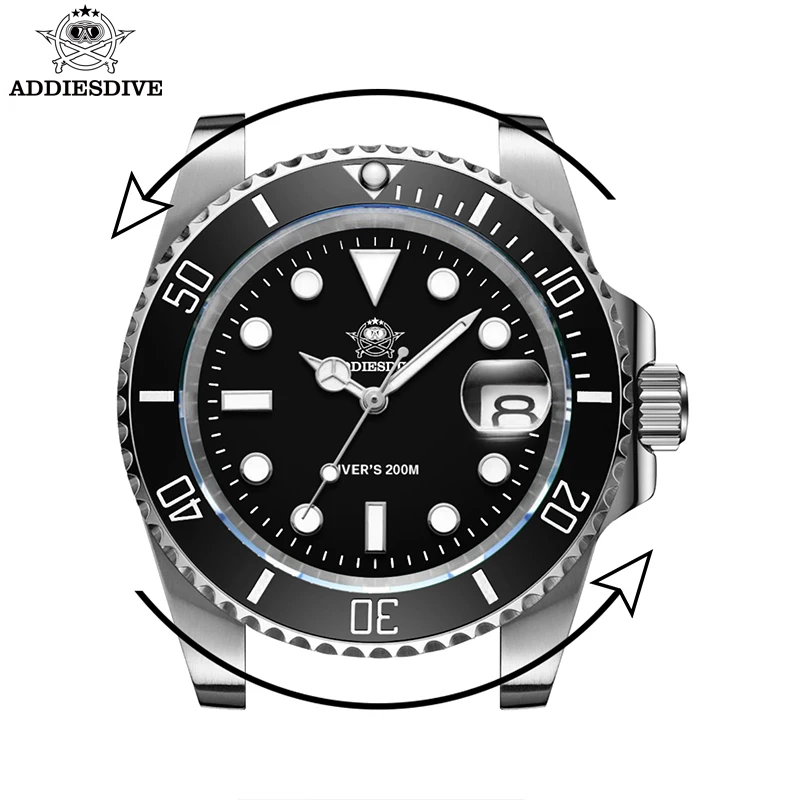 ADDIESDIVE NEW Men's Watch Business 200m Waterproof Calendar Display Outdoor Sports Quartz Watch Relogios Masculino