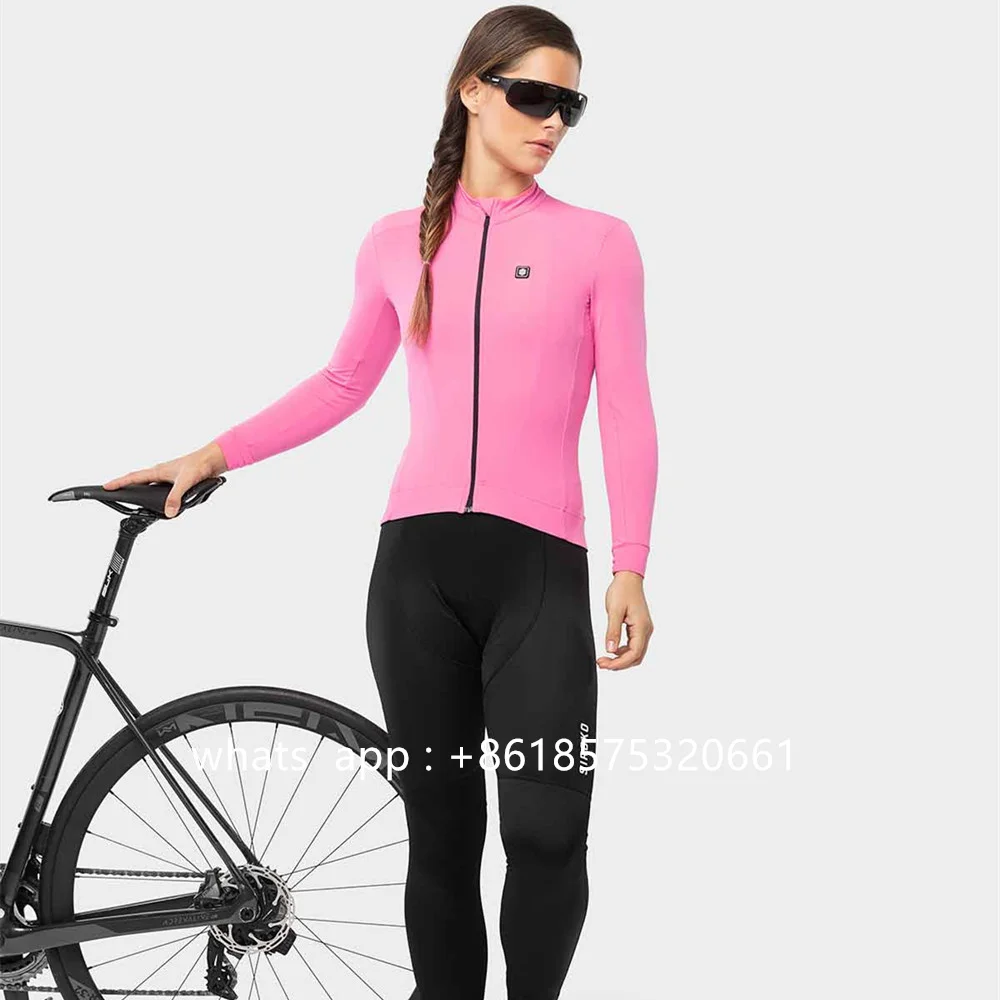 Women long sleeve cycling jersey spring autumn bike sports thin jacket