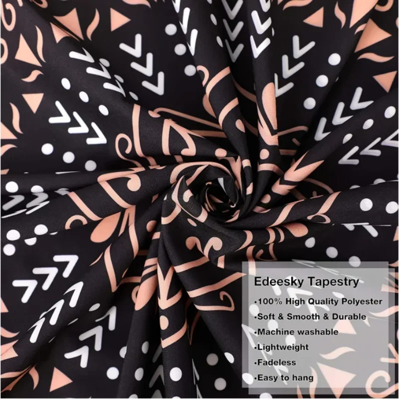 VIKAMA Wandteppich mit Aufschrift „MUSIC IS MY DRUG“, Retro-Wandbehang mit amerikanischem Musik-Slogan für Bar, Wohnzimmer, Schlafzimmer, Dekoration – Detail 7
