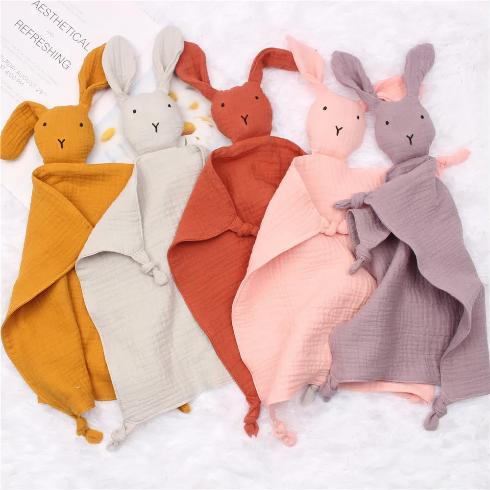 

Baby Cotton Muslin Comforter Blanket Soft Newborn Sleeping Dolls Kids Fashion Sleep Toy Soothe Appease Towel Bibs Saliva Towel