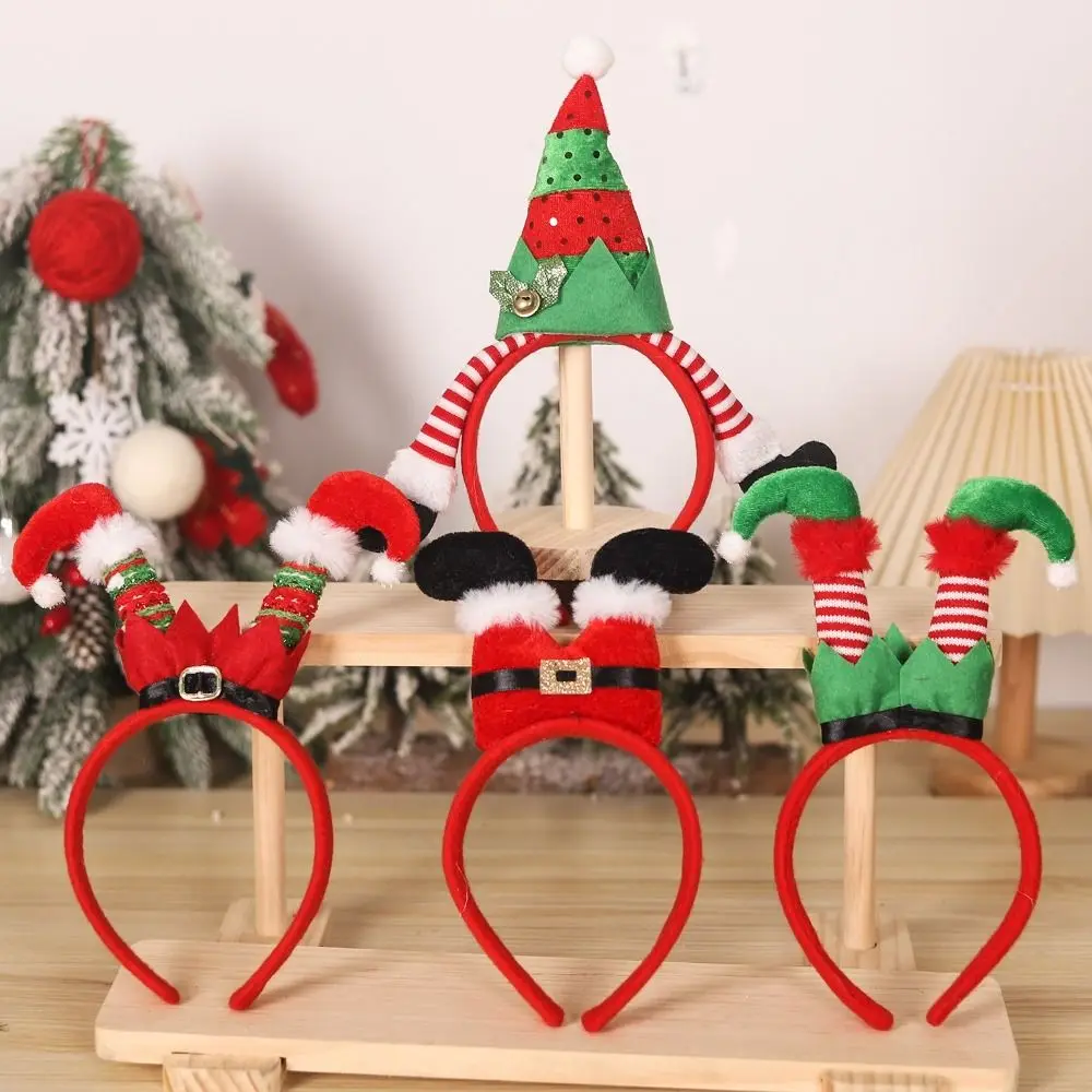 Merry Christmas Cloth Christmas Headbands Cartoon Snowman Holiday Hairbands Christmas Tree Festive Headbands Christmas Parties
