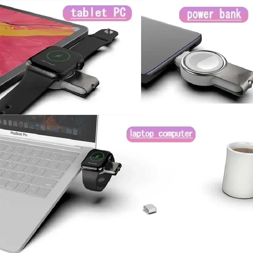 Wireless Charging Dock for Apple Watch with USB Type C