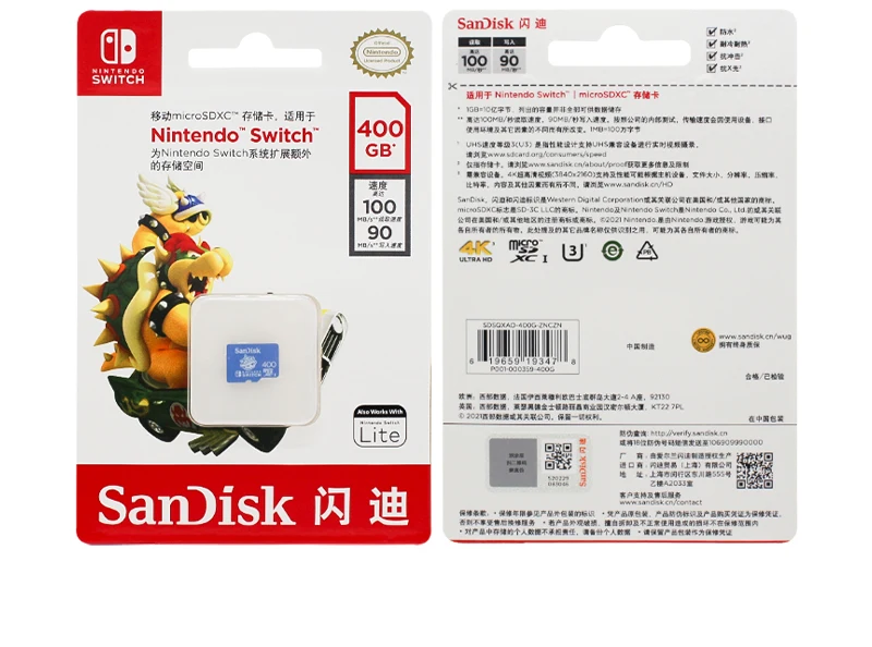 SanDisk Micro SD Card 400GB For Nintendo Switch High Speed Trans Flash Card Memory Card 100% Original sony memory card