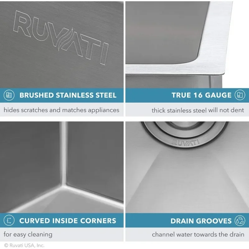 Ruvati 36-inch Low-Divide Undermount 60/40 Double Bowl 16 Gauge Stainless Steel Kitchen Sink - RVH7417 4