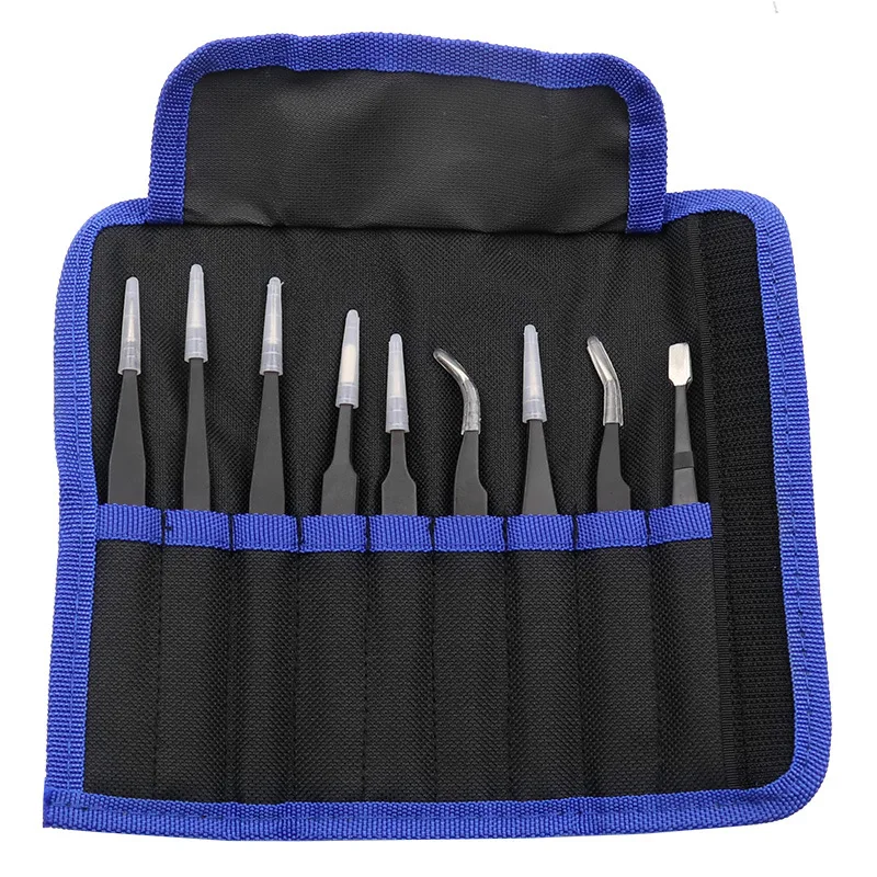 Precision Tweezers Set: ESD-Safe, Assorted Tips