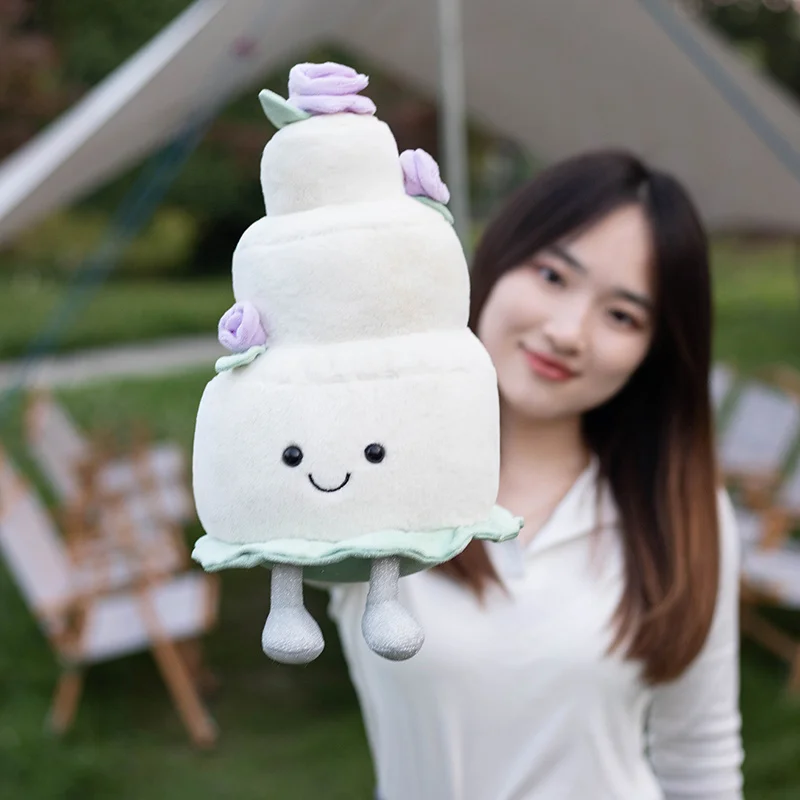 High Quality Simulation Stuffed Cake Plush Toy Cute Snack Plushies Doll Anime Soft Toys Parsty Decor Wedding Party Gifts