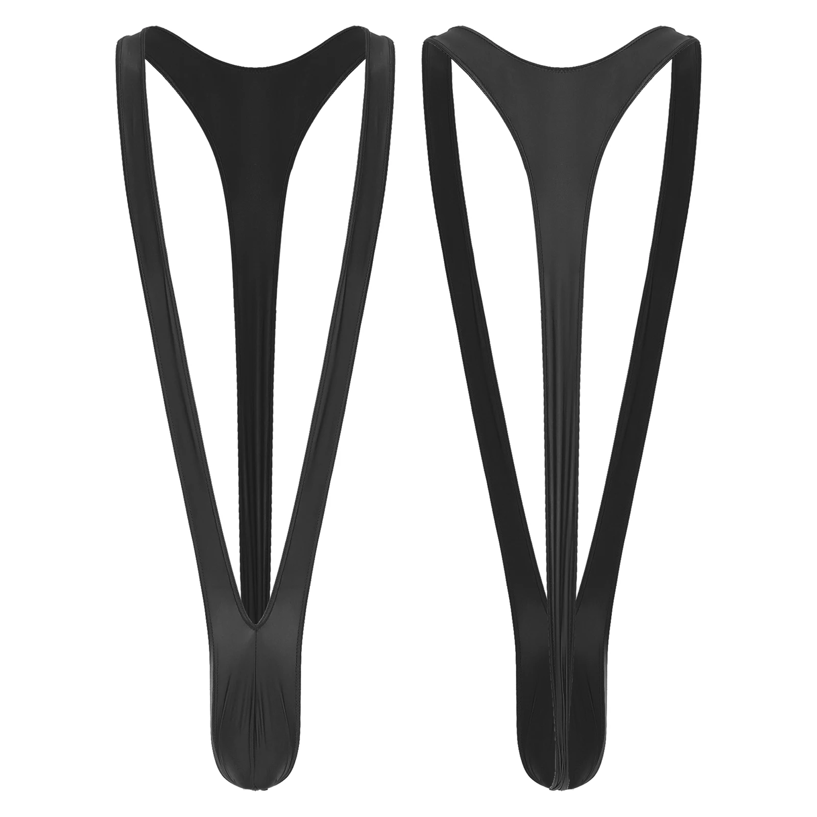 Mens Glossy Mankini One Piece Perizoma Costume Da Bagno Swimwear Bulge Pouch V-Shaped Catsuit Lingerie Nightwear Body Biancheria Intima Sexy