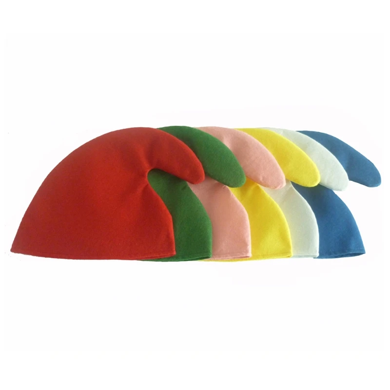 Festive Multicolor Christmas Elf Hats - Holiday Decor and Party Props