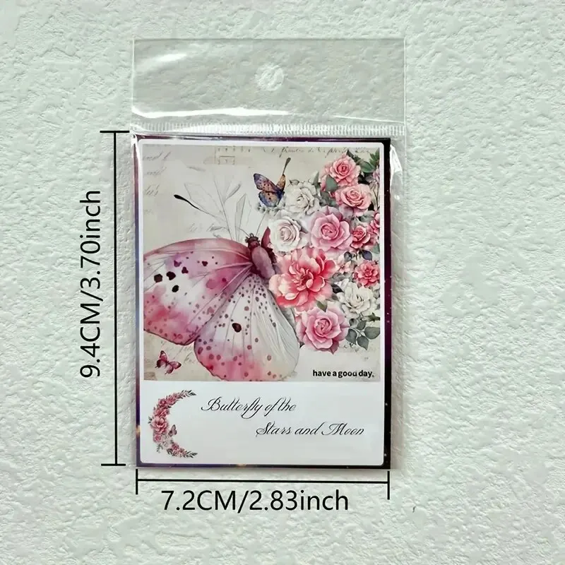 Decorative stickers 30 PCs Decorative Stickers Butterfly Flower Themed DIY Pack for Scrapbook Label Diary Album Planner