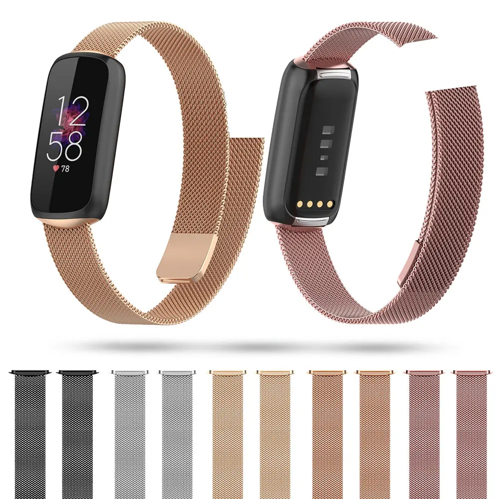 

Официальный металлический магнитный ремешок для Fitbit Luxe, спортивный ремешок, умный ремешок для наручных часов, сменный Браслет для Fitbit Luxe