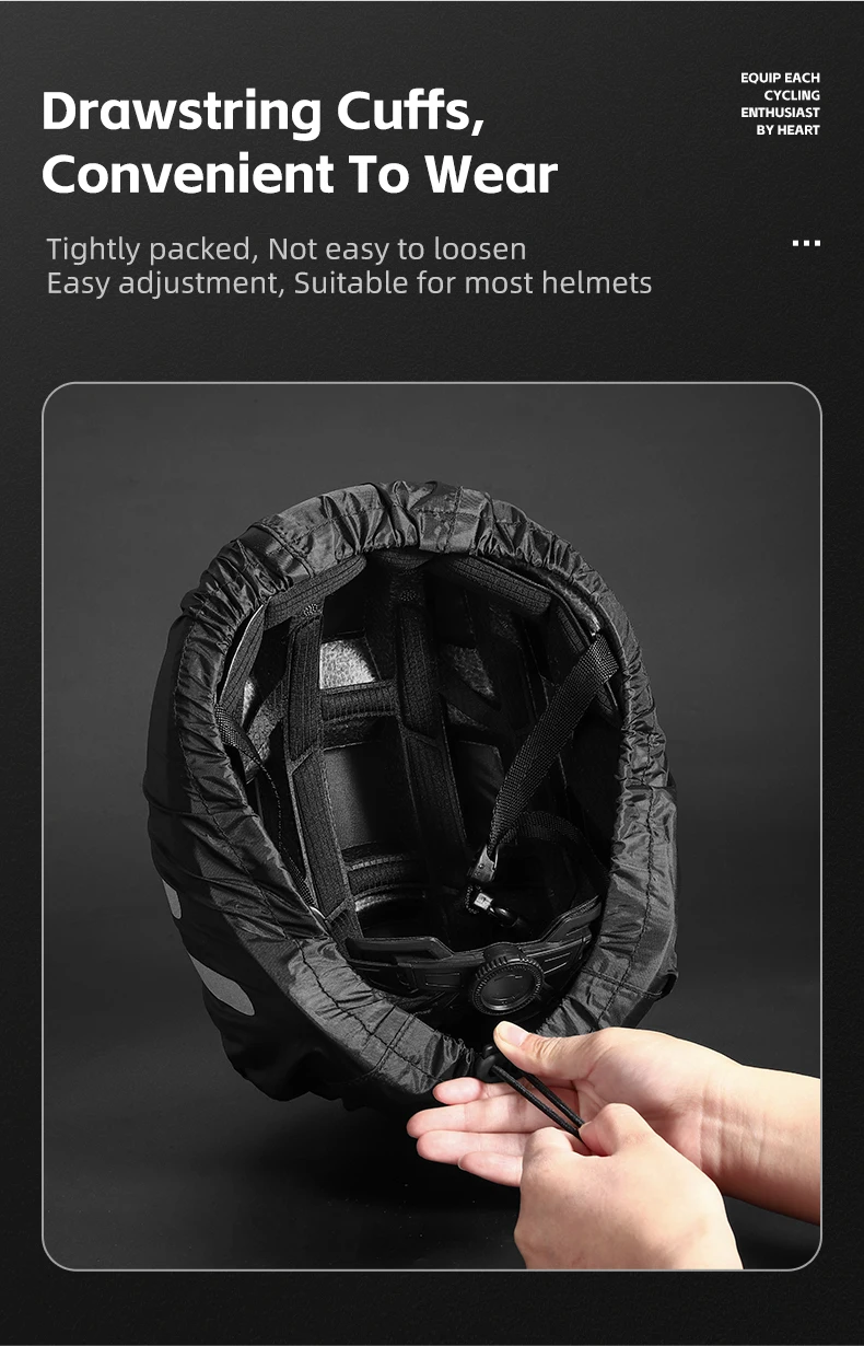 WEST RADFAHREN Fahrrad Helm Regen Abdeckung Wasserdichte MTB Rennrad Helm Schutz Reflektierende Sicherheit Kappe Radfahren Zubehör – Detail 8