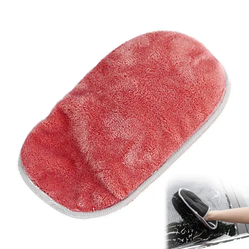 

Car Washing Mitts Absorbent Wash Pad Car Mitt Soft Scratch-Free Coral Velvet 1pc Car Wash Accessories No Linting Cleaning Mitts