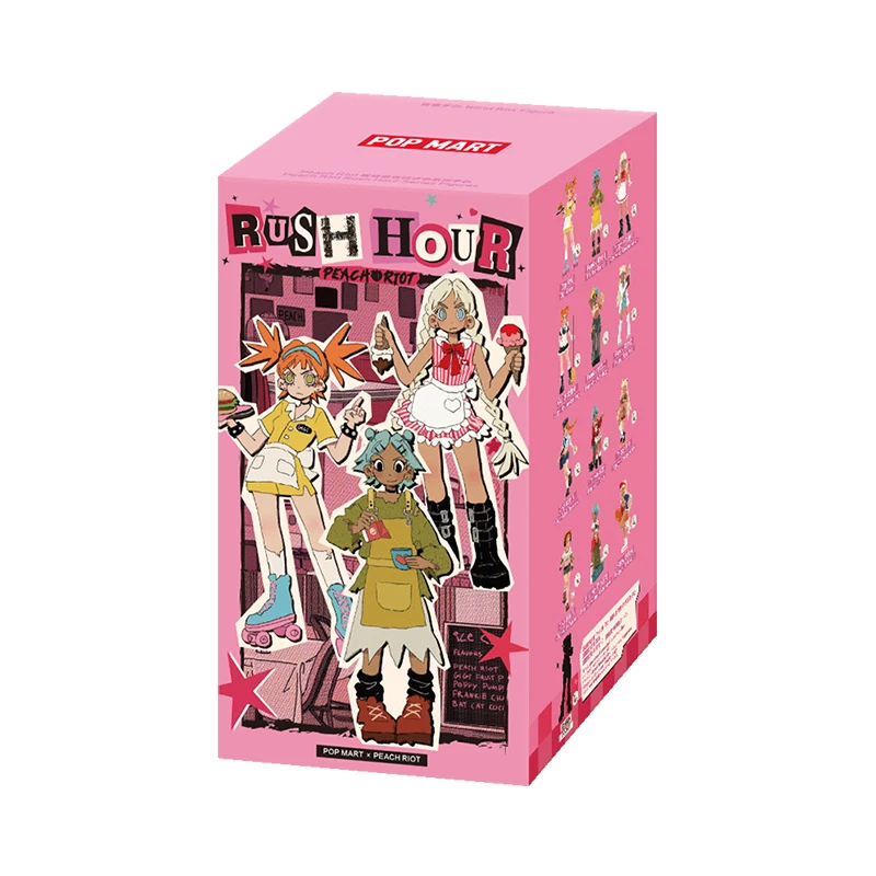 POP MART Peach Riot Rush Hour Series Figuren Blind Box 1PC/12PCS