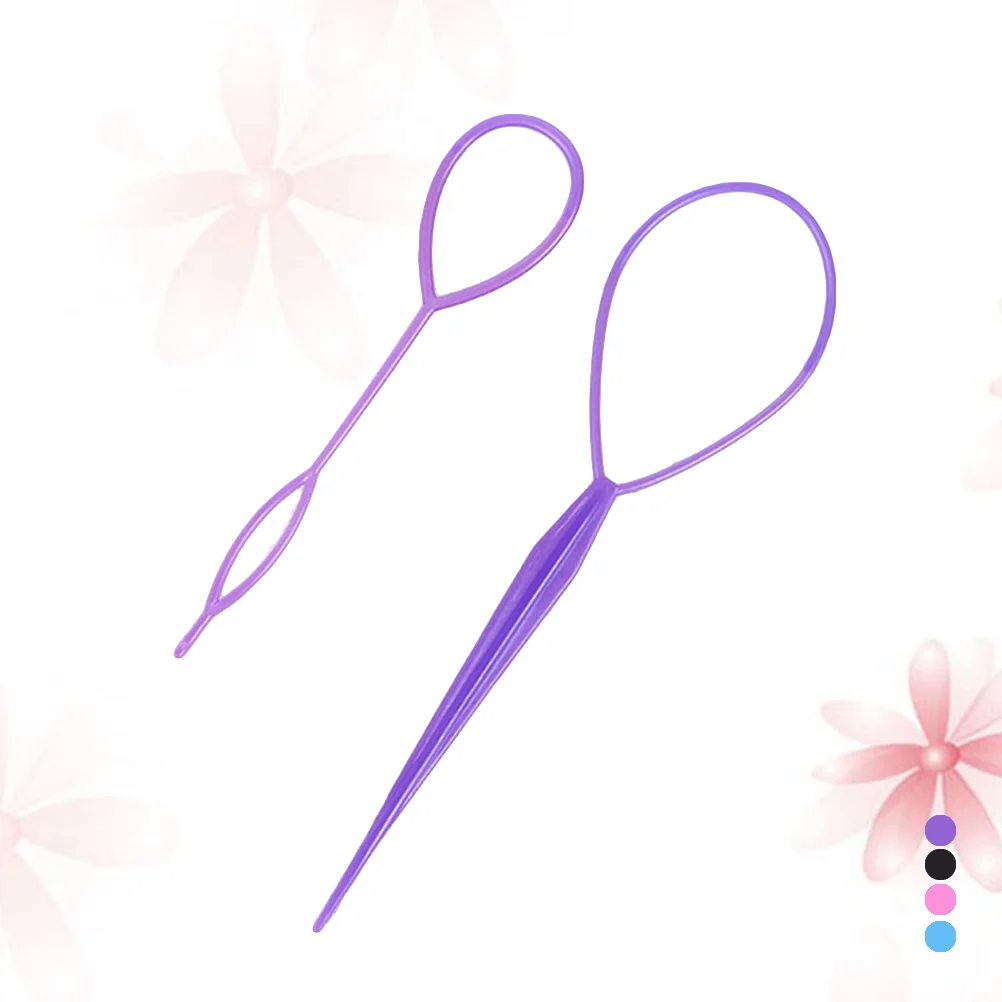 8pcs Plastic Tail Hair Braid Ponytail Styling Maker Clip Tool Hair Styling Accessories (Mixed Color)