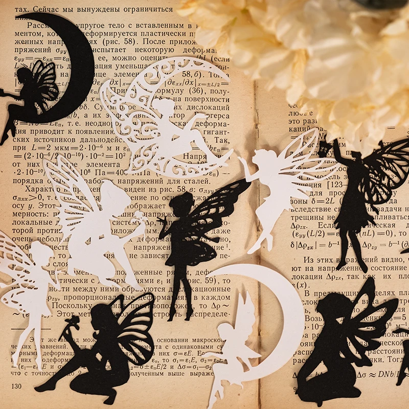 

20Pcs Material Paper Moonlight variation Black White Hollow cage peace dove silhouette backing paper Scrapbooking DIY 159*85mm