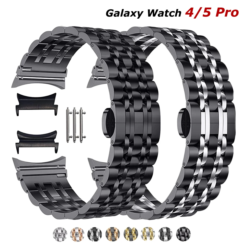 

Ремешок для Samsung Galaxy Watch 4 Classic, металлический браслет из нержавеющей стали с изогнутым концом без зазора для galaxy watch 5 44 мм 40 мм, 46 мм 42 мм