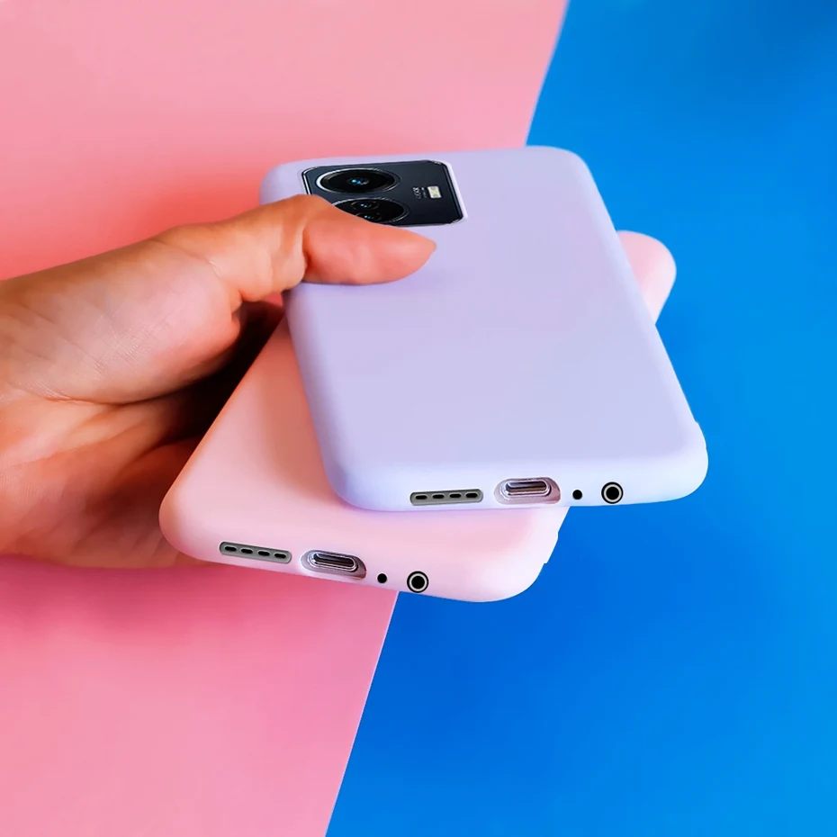 Enhanced Liquid Silicone Soft TPU Phone Case Back Cover with Bumper Shells