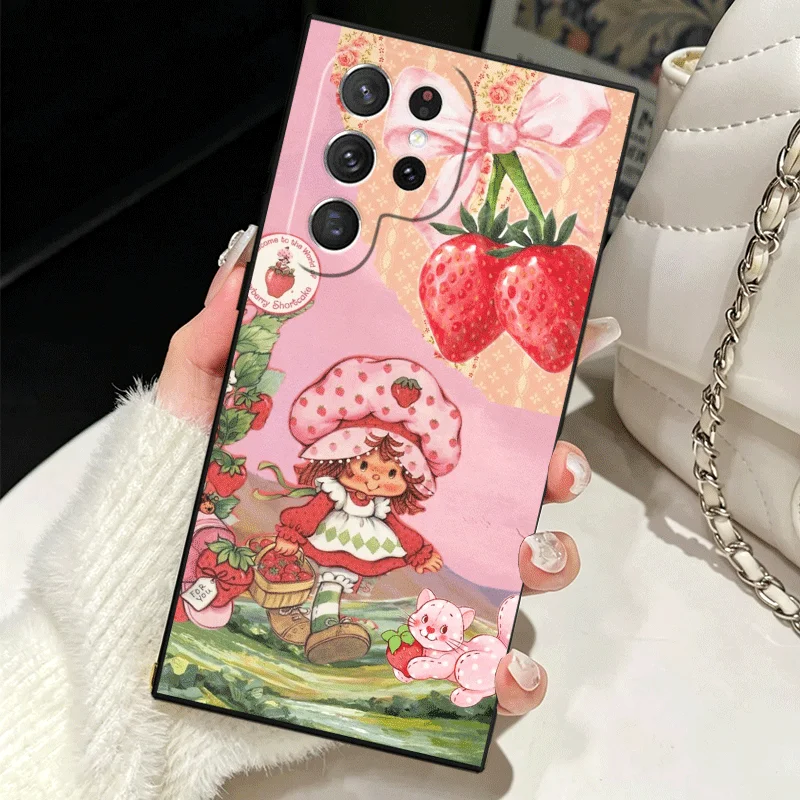 Soft Silicone Strawberry Shortcake Phone Case - Ultra Protective Edge Cover