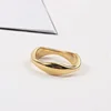 New Arrival Jewelry Geometric Stainless Steel Irregular Wavy Finger Ring for Women 3