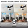 IRALAN silent and powerful ceiling fan 6-speed smart dimming LED Ceiling fan lighting bedroom room lamps Living room lights 4