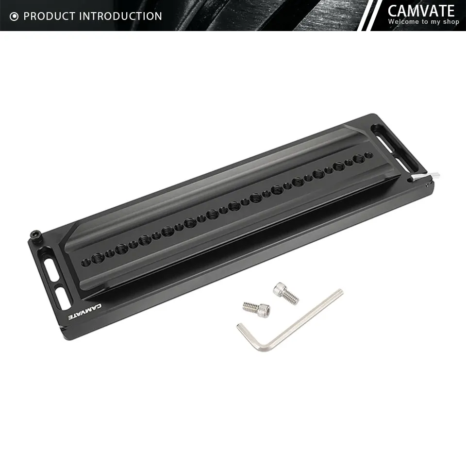 Multifunction Standard ARRI 12" Dovetail Bridge Plate With 1/4" Thread Screw For