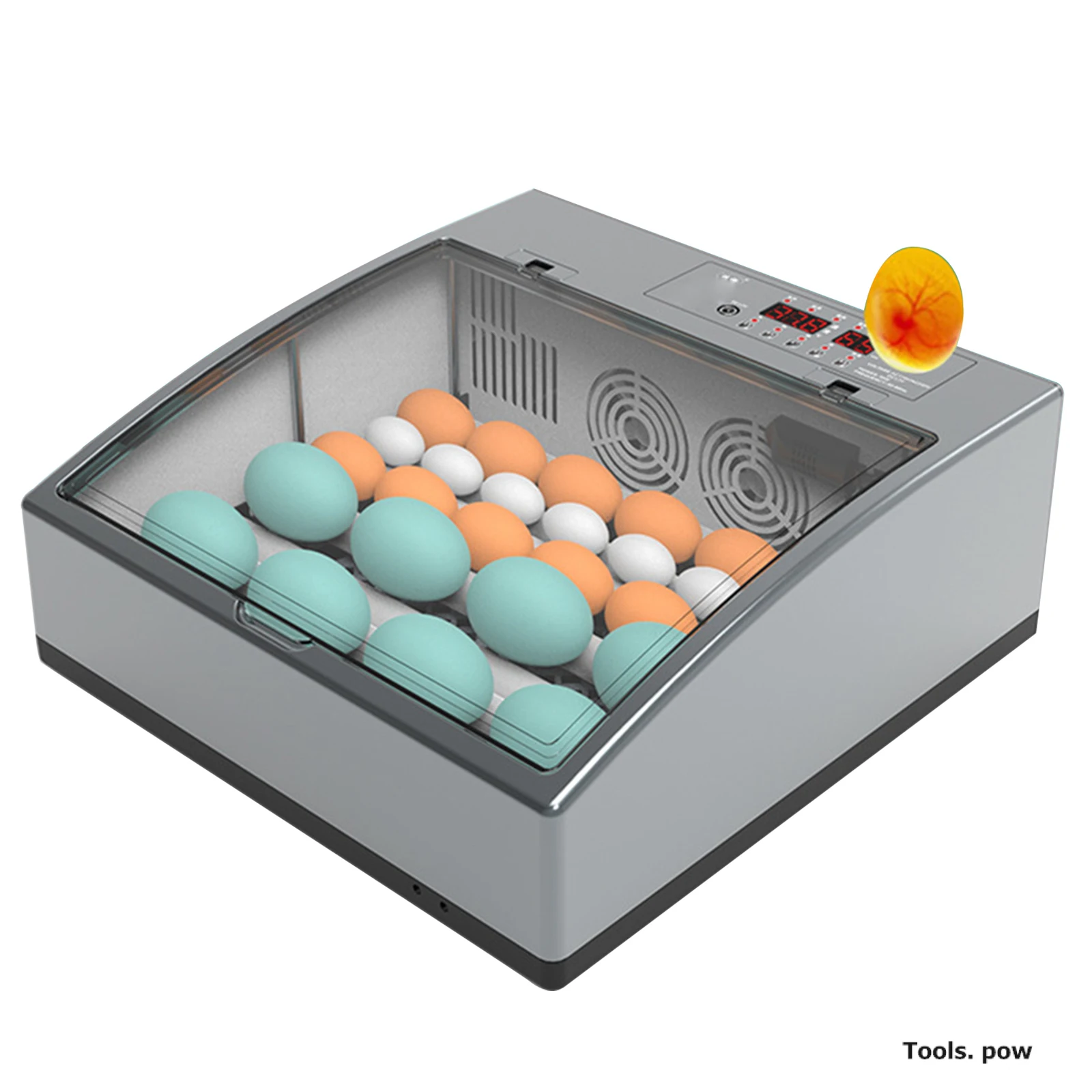 

16 Eggs Fully Automatic Egg Incubator Brooder Digital Poultry Hatcher Machine for Chicken Duck Bird Quail Farm Incubation Tool