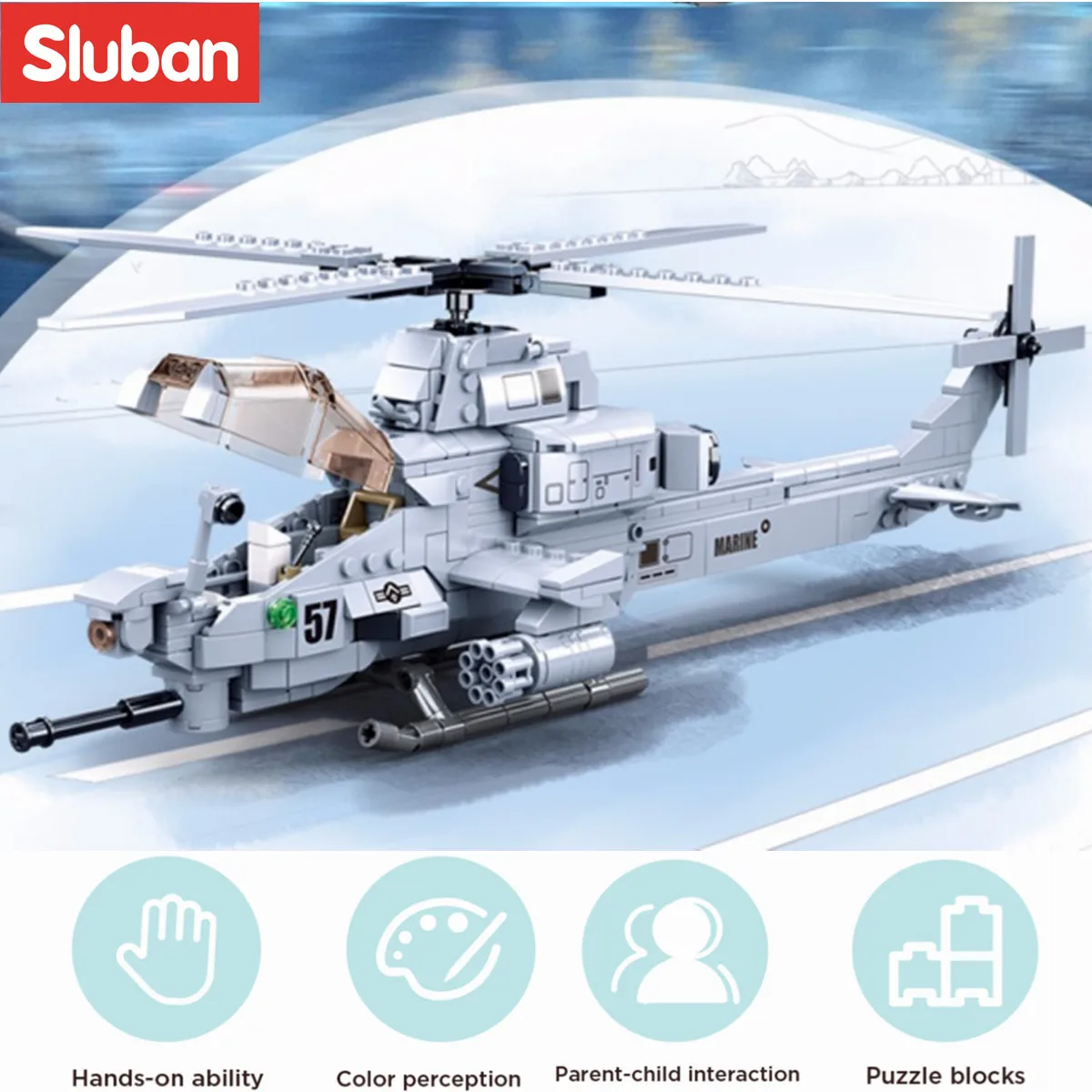 Identiteit vallei onderbreken Military Army Helicopter Blocks | Sluban Military Helicopter | Lego Army  Helicopter - Stacking Blocks - Aliexpress