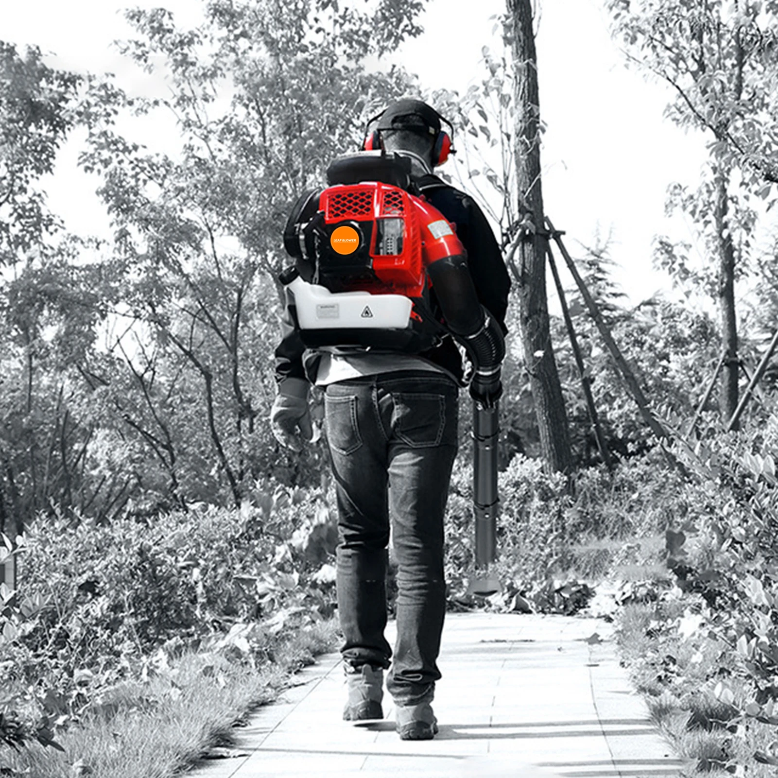 2-Stroke Engine 900CFM Air Volume 2.3L Tank 80CC Gas Powered Backpack Leaf and Snow Blower air blower electric blower