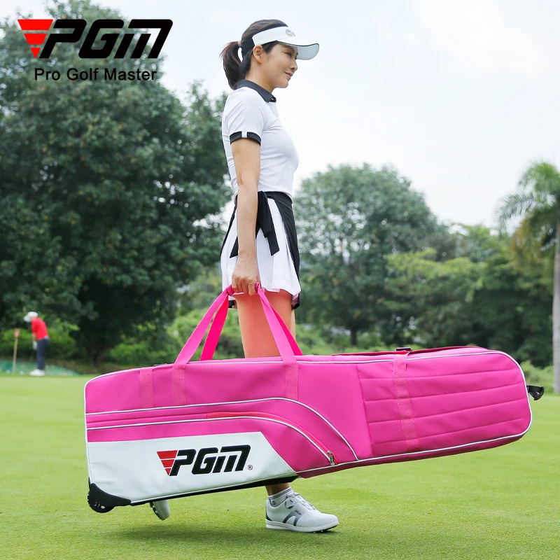 Pulley Aviation Bag Golf Package Travel Outsourcing Plane Bag Aircraft Thickening Folding Pad Golf Holiday Cover Bag Case Wheels