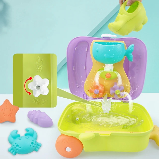 Summer Beach Toys Kids Sand Castle Bucket Spade Shovel Rake Water Tools Fun Shovel Molds Parent-Child Outdoor Game Whale Shape 3