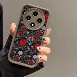 Rose Skull Horror Silicone Soft Phone Case Cover - Vivo X80 (JGKCX185J5)