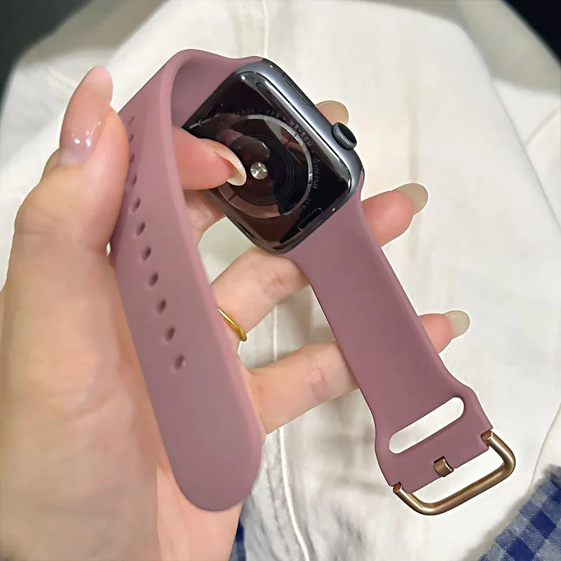 Enhanced Silicone Sport Strap for Smartwatch - Classic Design