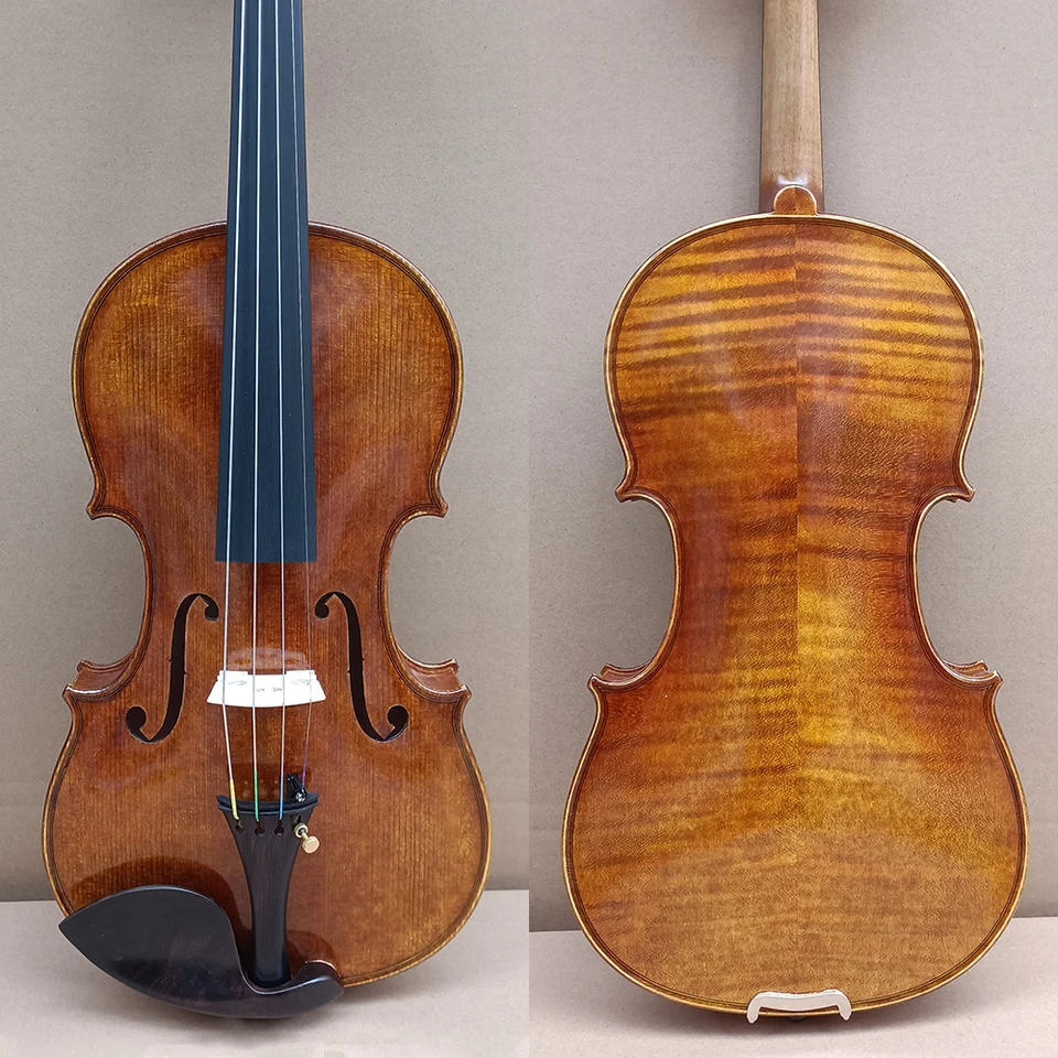 完全手工品 ドイツ製バイオリン 一枚板 美しい虎杢 4⁄4 定価40
