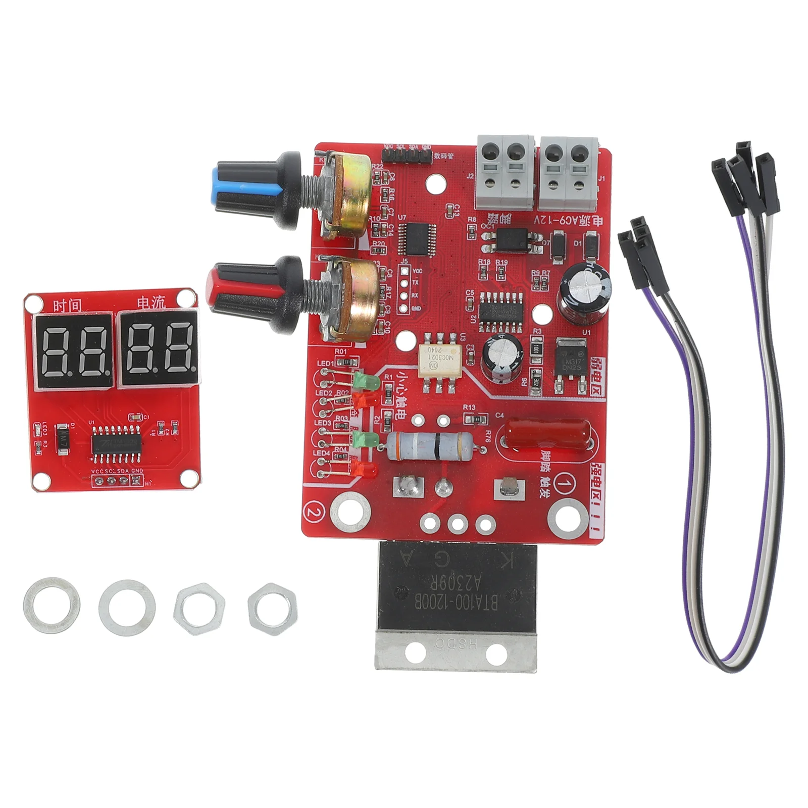 

Adjustable Spot Welding Controller Welder Board PCB Circuit DIY Equipment Panel Time Current Machine 40A 100A Digital Display