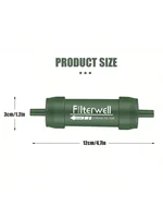 กลางแจ้งมินิกรองน้ําฟางกรองน้ําเพื่อการอยู่รอดหรืออุปกรณ์ฉุกเฉินเครื่องกรองน้ําไมครอนแบบพกพาสําหรับพายุ 6