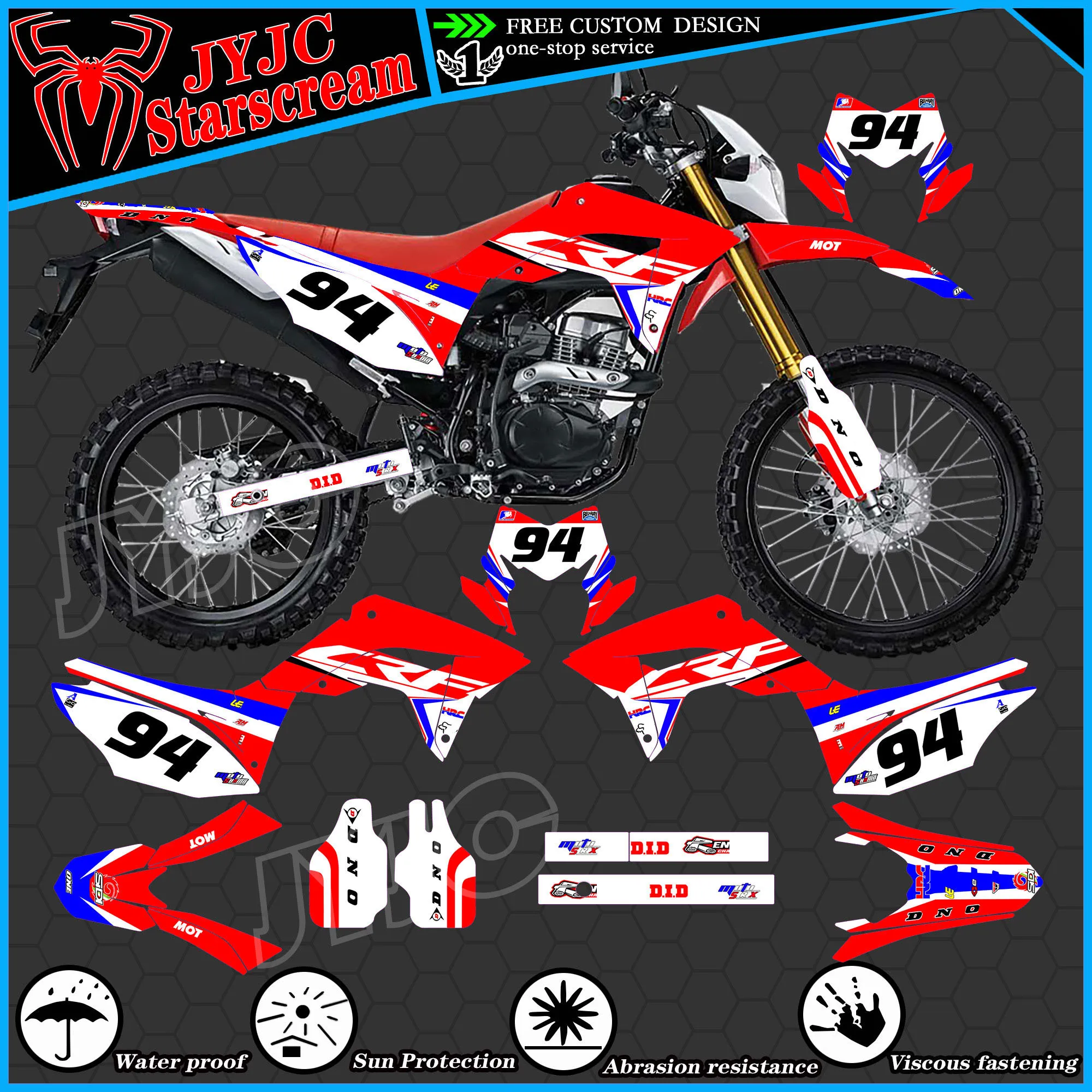 

Graphic Kit for HONDA 2018 2019 2020 2021 CRF150L Motorcycle Decal Stickers