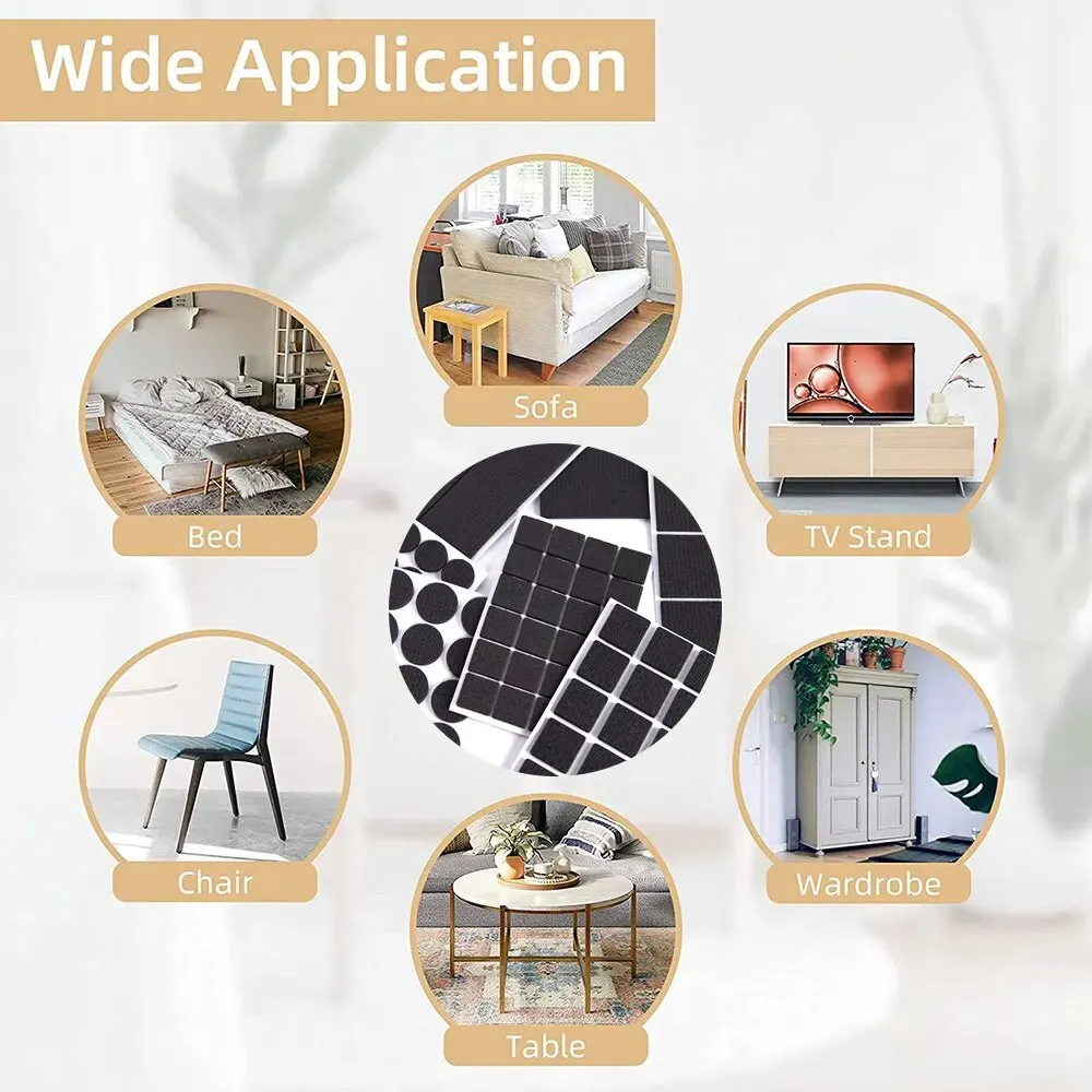 Furniture Leg Pads Table Leg Protectors Anti-Scratch Leg Pads Rubber Non-Slip Chair Pads Silent Stickers Furniture Accessories