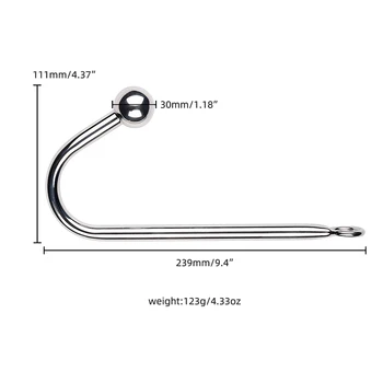 Anal Hook Stainless Steel Sex Toys for Man Metal Butt Hook Dilator Prostate Massager Chastity Device Anal BDSM Gay Fetish Toys 4