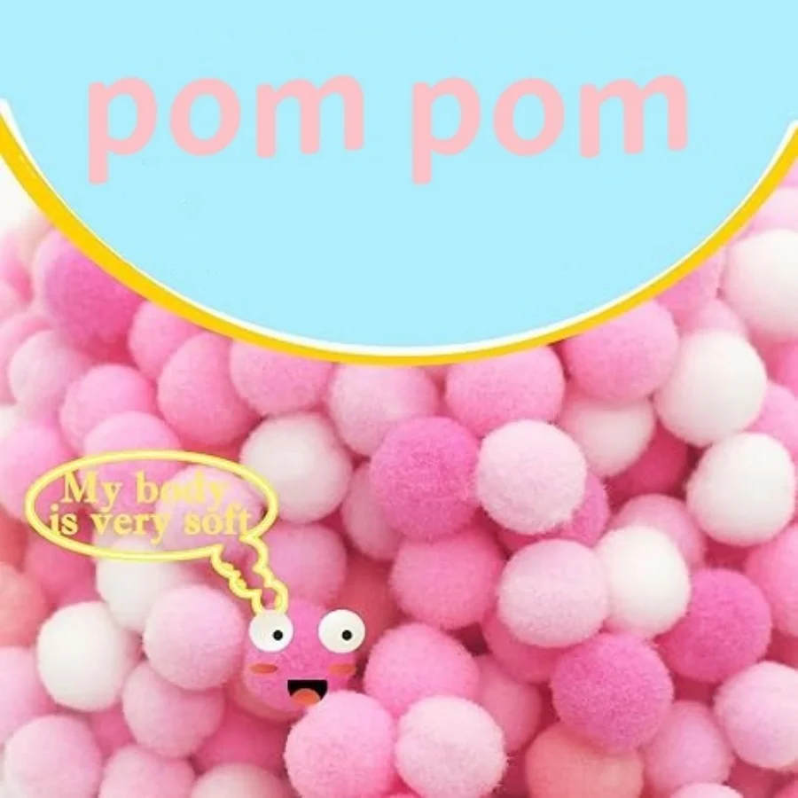 500 Pcs Kids Art & Craft Supplies Set DIY Activities & Parties Craft Set 200Pcs Pipe Cleaners 200Pcs Pom Poms 100Pcs Wiggle Eyes