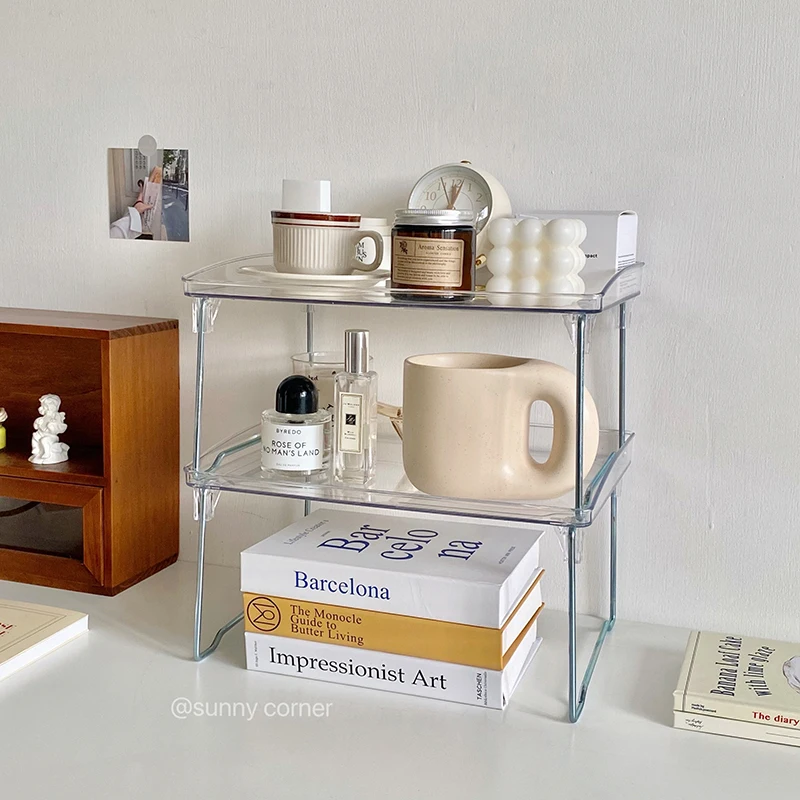 Bathroom Storage Elegant Makeup Shelf Layer Unit Home Office Corner Plant Perfume Stand Acrylic Botellero Furniture OA50SR | Дом и сад
