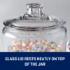 Glass Jar with Lid, 3 Quart tea coffee sugar storage jars  big jar glass 4