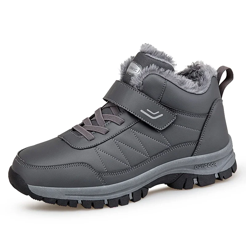 2024 Mens Boots Winter Leather Women Men Shoes Waterproof Boot Man Plush Keep Warm Sneakers Man Outdoor Ankle Snow Casual Shoes