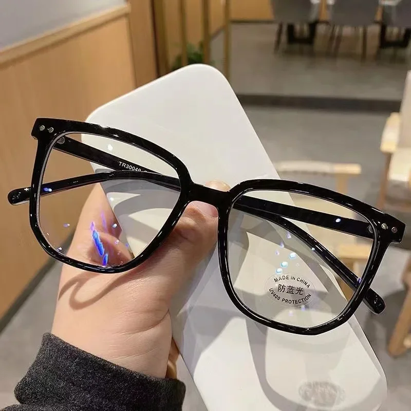Light Frame Anti Blue Glasses Transparent Black Optical Glasse Women Men Square Eyewear Blocking eyeglasse Spectacle Eyeglasses