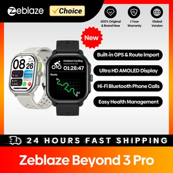 New Zeblaze Beyond 3 Pro GPS Smart Watch 2.15" AMOLED Display Built-in GPS & Route Import Make/Receive Phone Calls Smartwatch 1