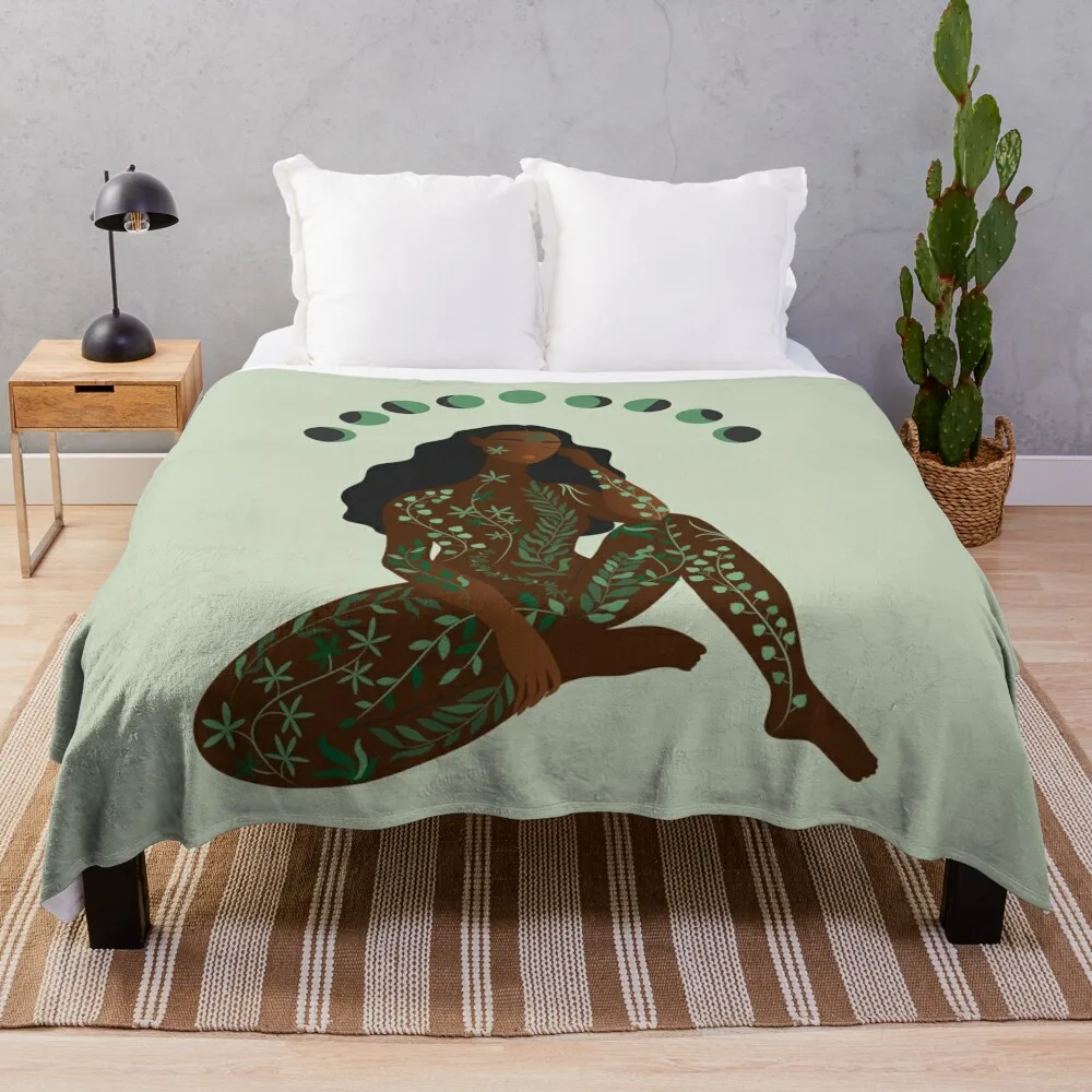 

green phases Throw Blanket Luxury Brand Blanket Blanket Luxury