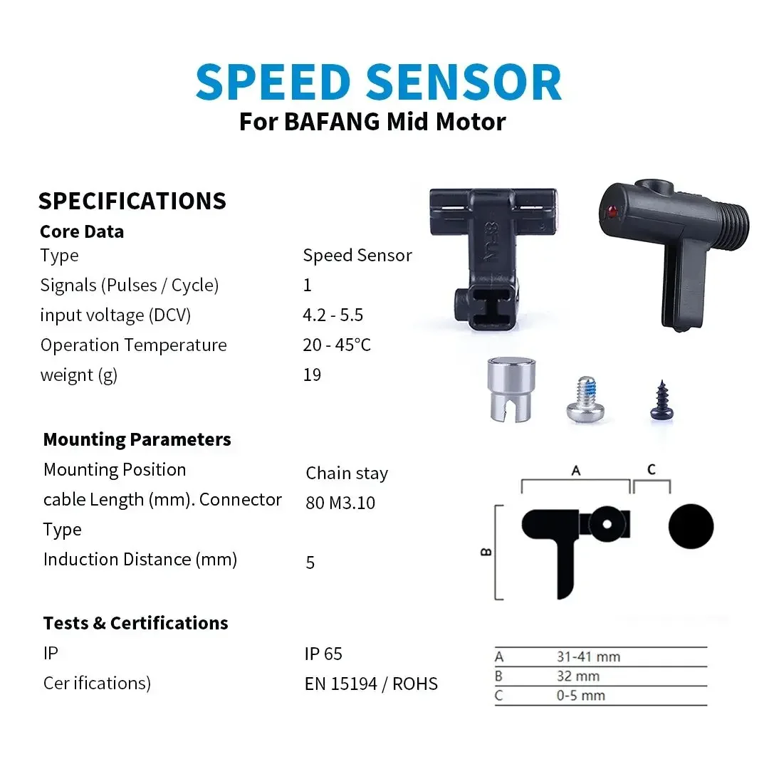 Speed Sensor auto speed sensor for BAFANG BBS01B BBS02B BBSHD Motor EBike Bafang Speedometer for Middle Drive Motor and Hub Motors EBike Parts