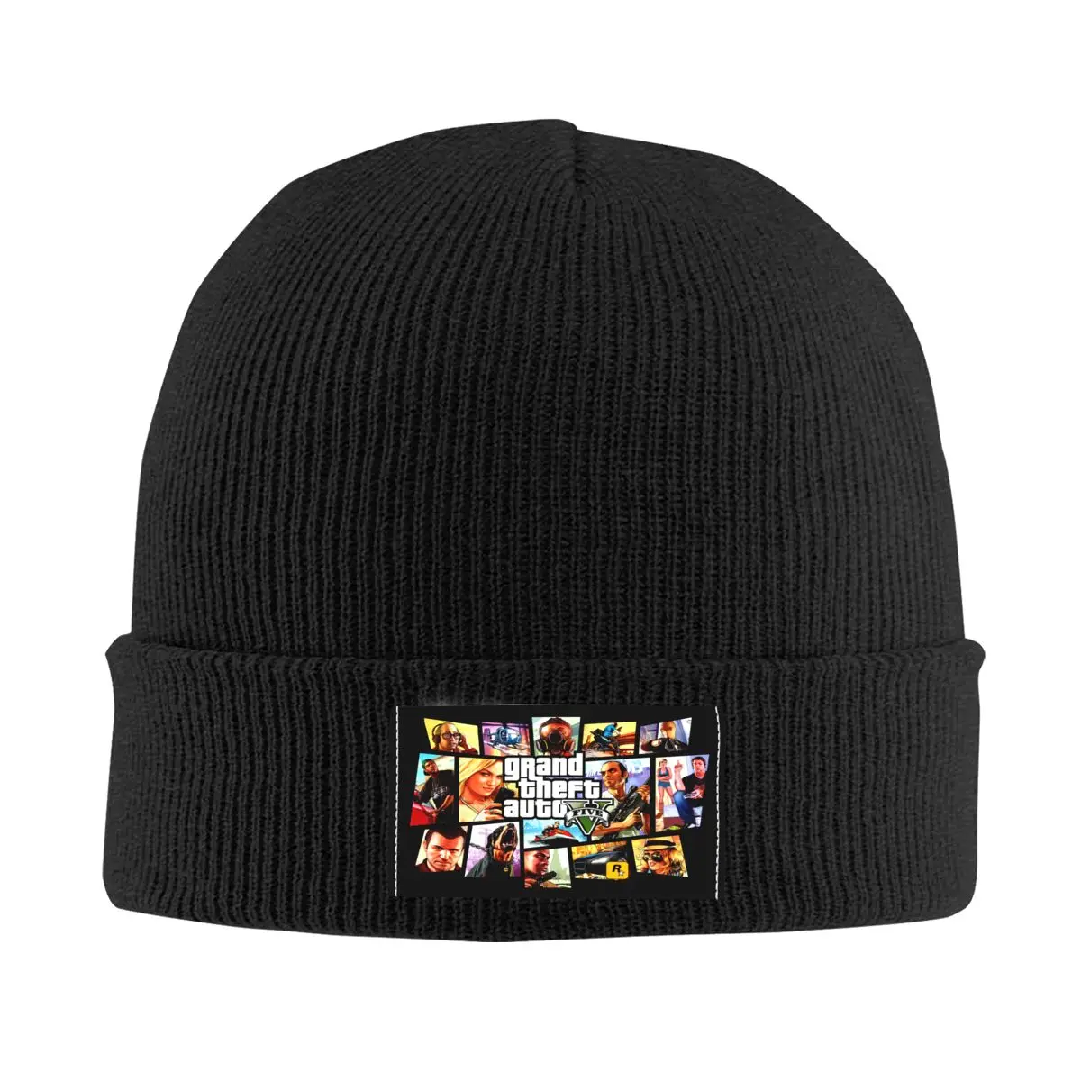 

Grand Theft Auto Adventure Game Bonnet Hat Knit Hat Men Women Hip Hop Unisex GTA Warm Winter Skullies Beanies Caps