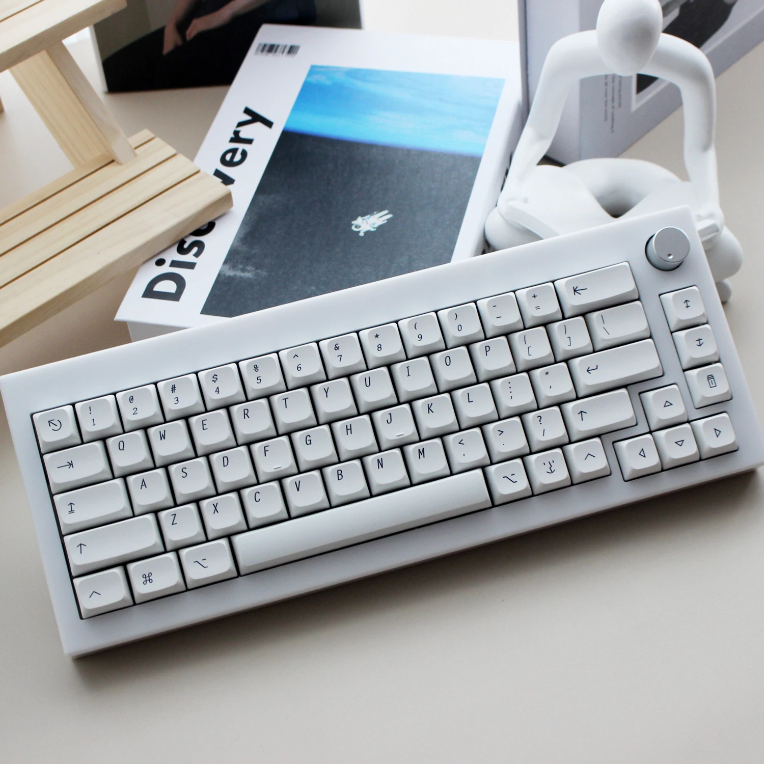 기계식 키보드용 최소 흰색 애플 매킨토시 스타일 키캡, XDA 프로필, PBT, 137 개 세트