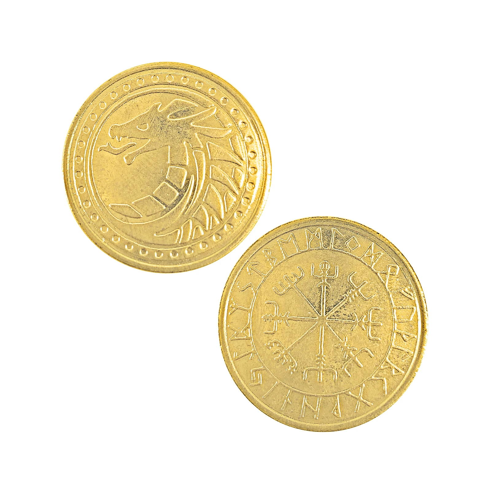 Set Di 60 Monete Metalliche Per Giochi Di Ruolo D&D, Con Custodia In Pelle Occhio Di Drago, Placcate Oro/argento/rame, Accessori Da Tavolo - 3