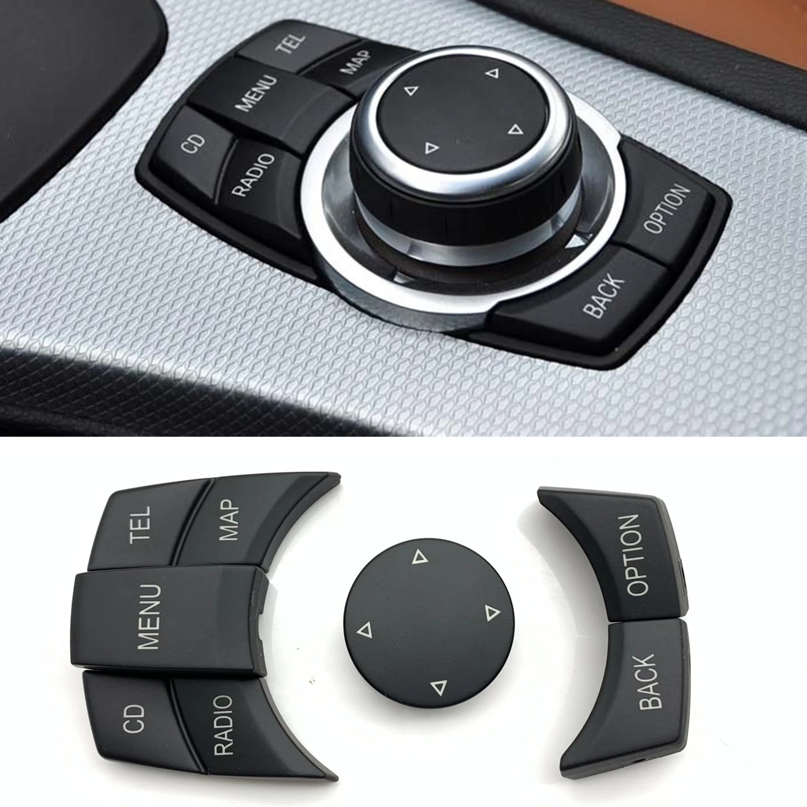 

Кнопка переключения автомобиля, ручка центрального ключа консоли, крышка ключа для BMW 1 серии E81 E82 3 серии E90 E91 5 серии E60 E61 E63 E64 2003-2015